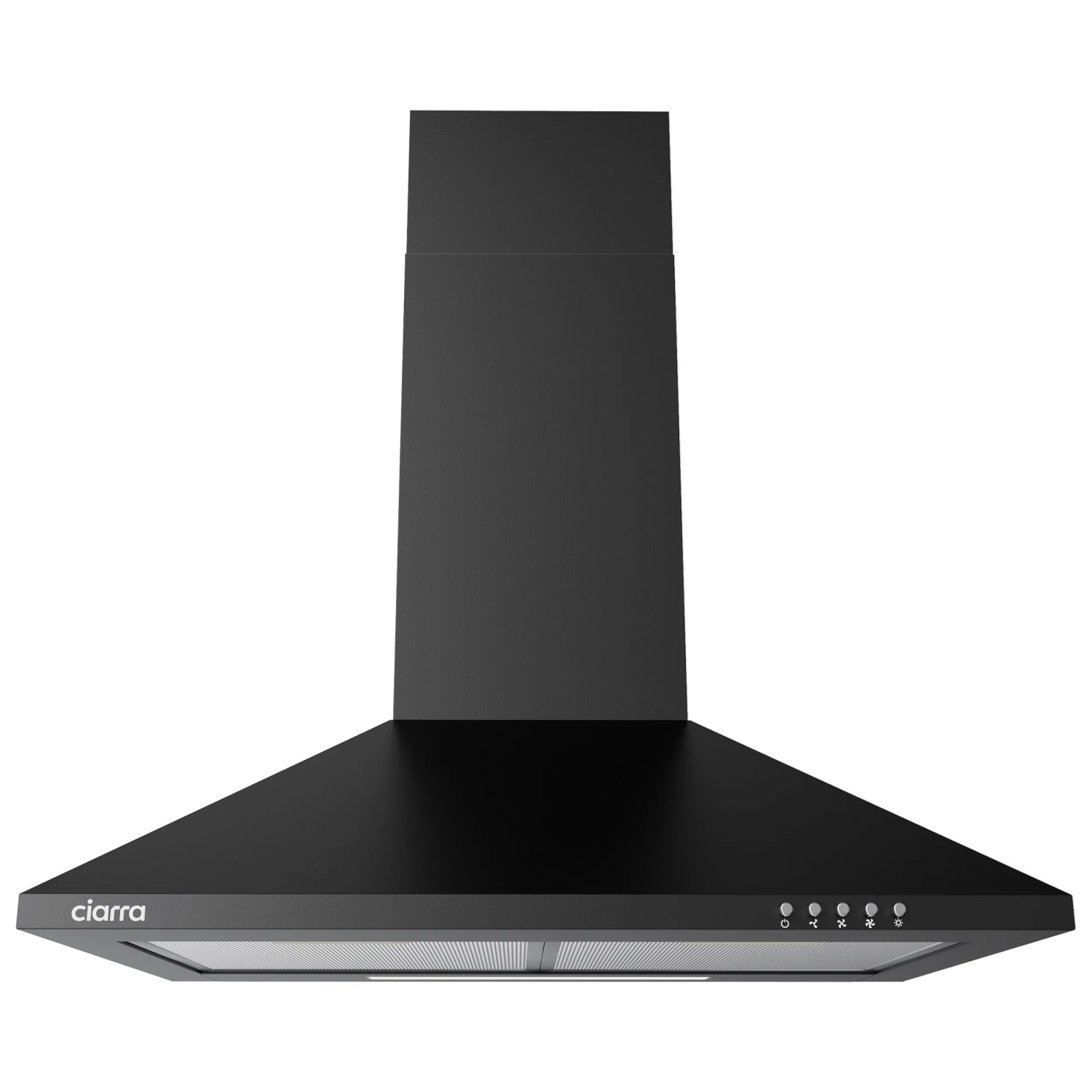 CIARRA Dunstabzugshaube 60cm 370m³/h 3 Stufen LED Abzugshaube Umluft Abluft CAB6201A