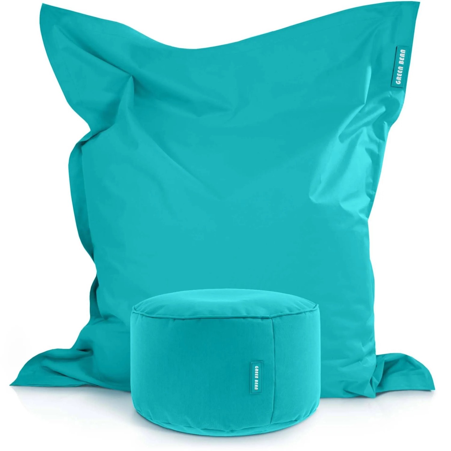Green Bean Sitzhocker 2er Set Square + Stay 140 x 180 x 25 cm Wetterfest Türkis