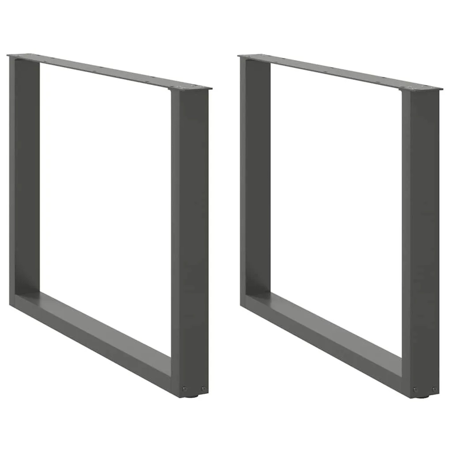 vidaXL Esstischbeine U-Form 2 Stk Anthrazit 100x72-73 cm Stahl 4013198
