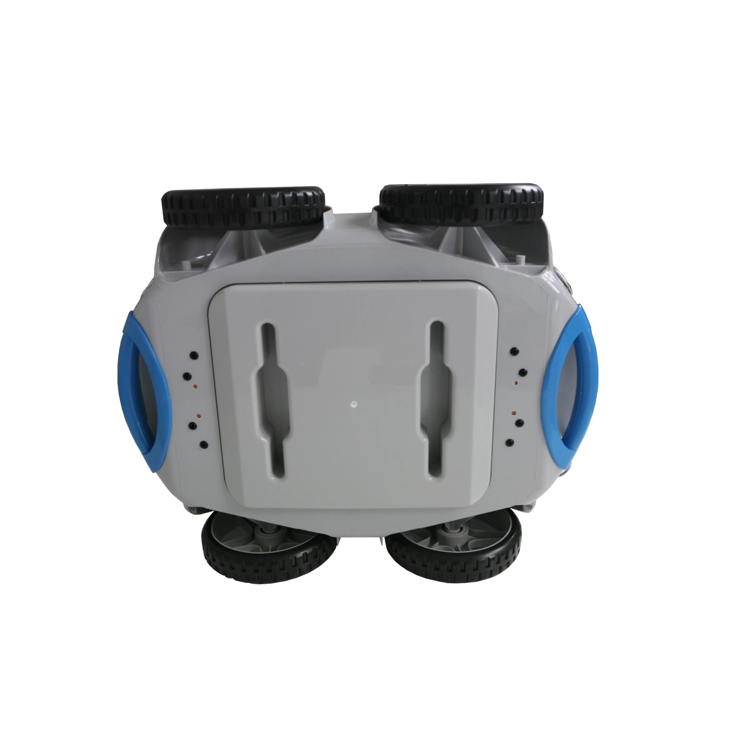 Steinbach Poolsauger Speedcleaner Poolrunner, Unterseite mit Rädern und blauen Details.