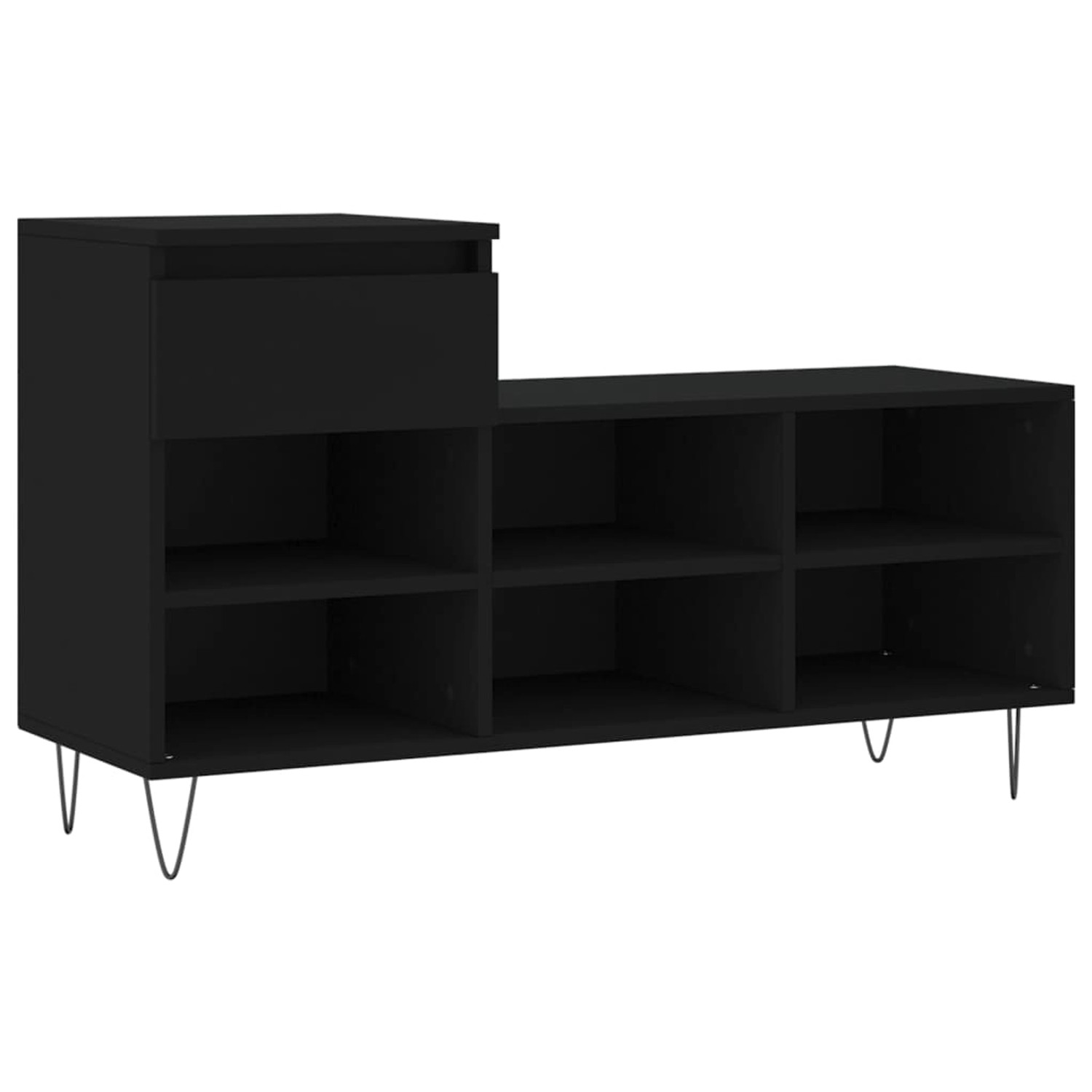 vidaXL Schuhregal Schwarz 102x36x60 cm Holzwerkstoff 831365 günstig online kaufen