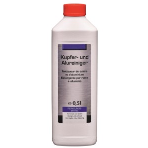 Flasche Kupfer- und Alureiniger, 500ml, für die Reinigung von Metalloberflächen.