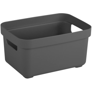 Sunware Sigma Home Aufbewahrungsbox, 2,5 l, Anthrazit, mit Griffen.