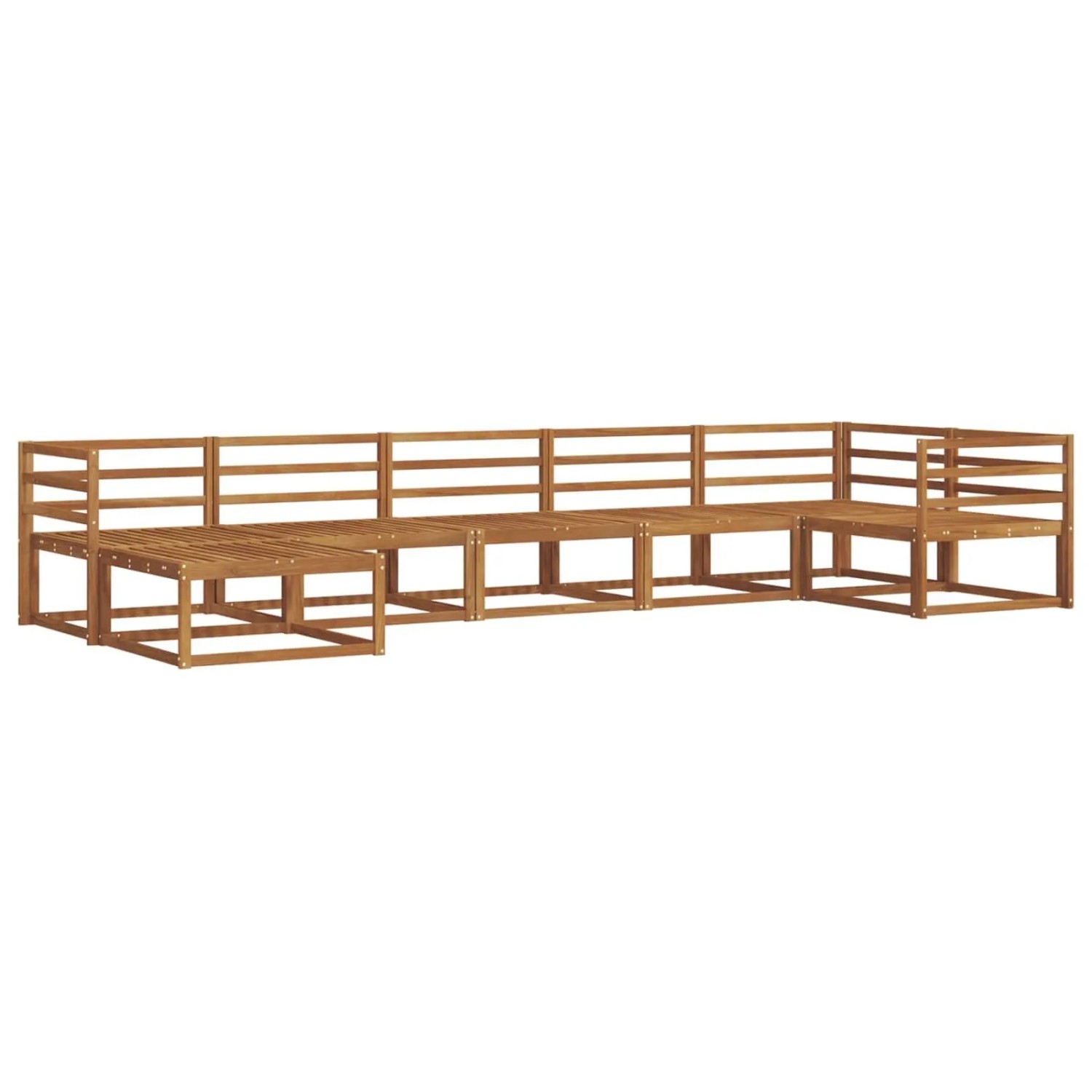 vidaXL Outdoor-Sofagarnitur 7-Tlg Natur Massivholz Akazie 3367877