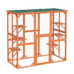 Wiltec Freilaufgehege Katze 168X82X1665Cm 6 Liegeflächen Wetterfest Katzengehege