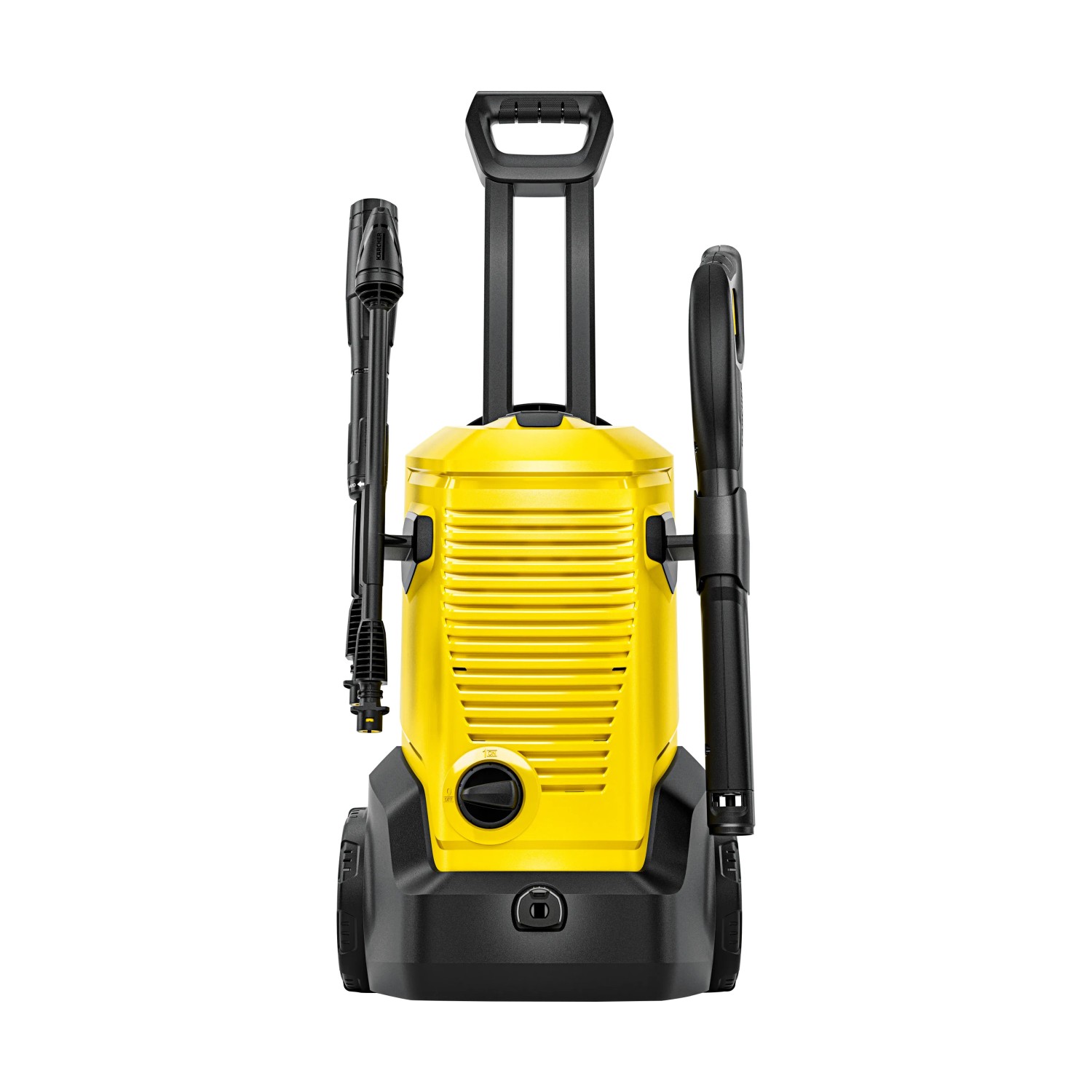 Kärcher K 4 Premium Universal Hochdruckreiniger, gelb/schwarz, mit Zubehör.