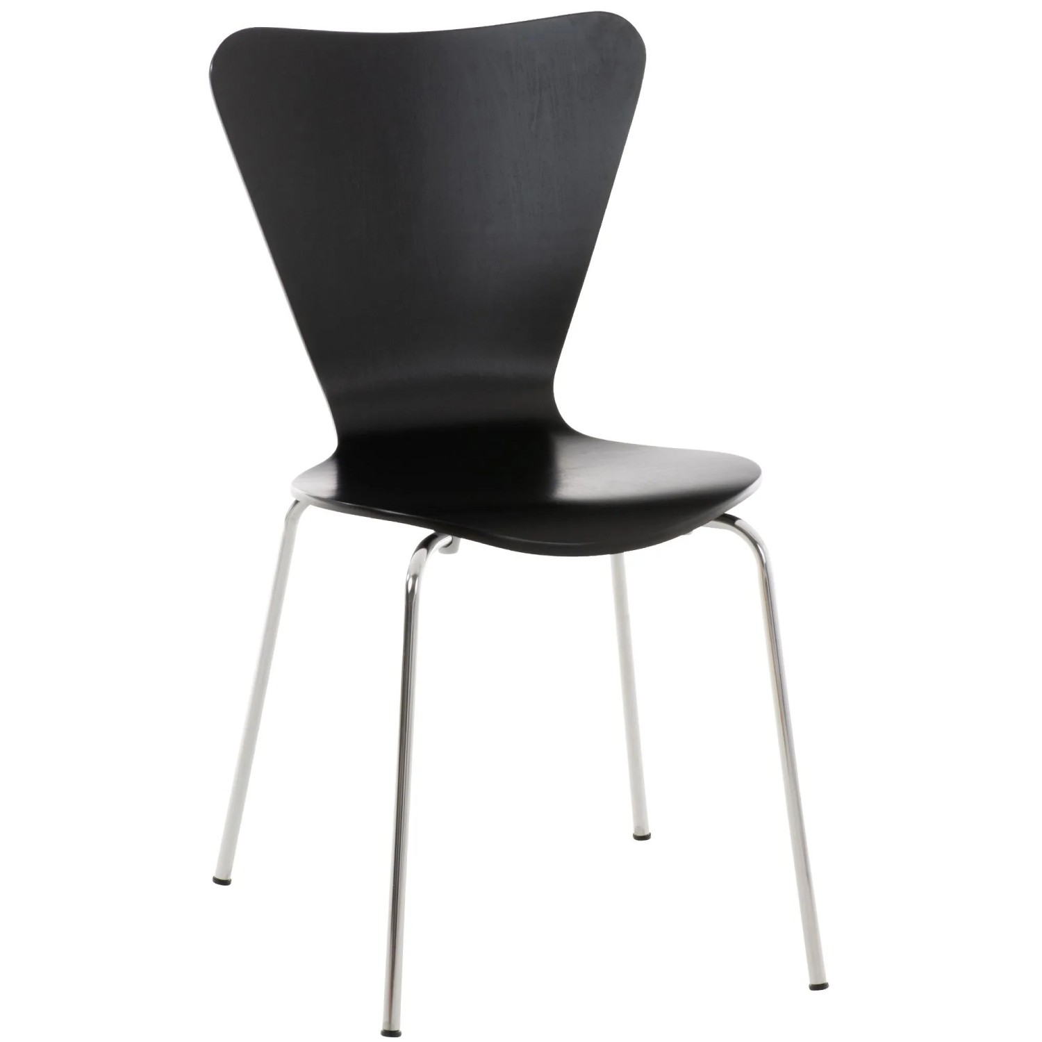 DELUKE Besucherstuhl BERLIN Holz Schwarz 45x49x85cm Konferenzstuhl Wartezim günstig online kaufen