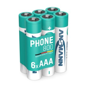 ANSMANN Akku AAA Micro 800 MAH 1,2V NiMH 6 Stück Wiederaufladbar mit MaxE