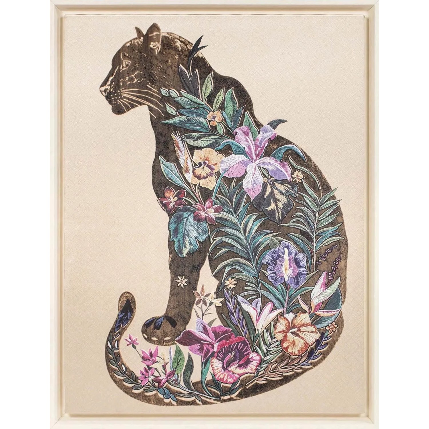 Art Universe Leinwandbild Blossom Panther 66 x 86 cm