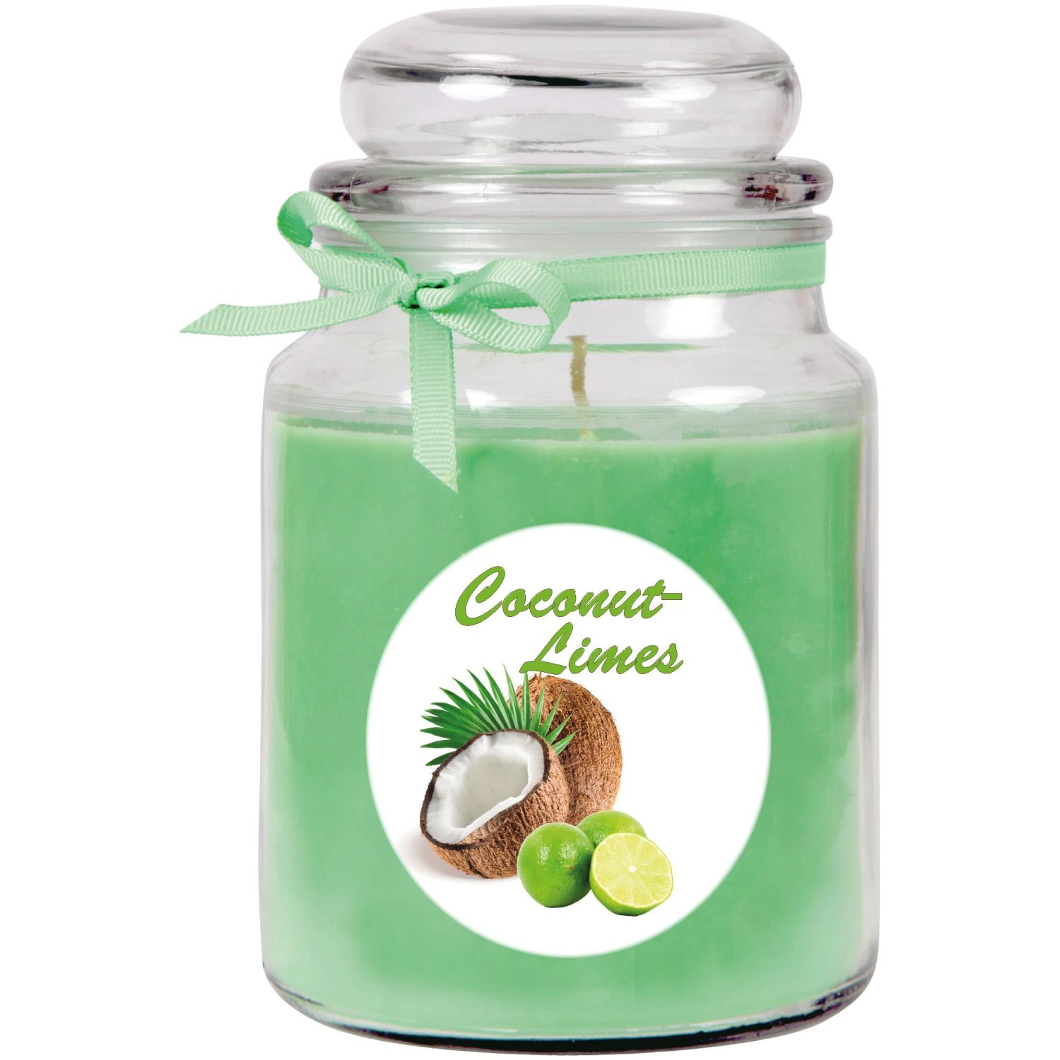 HS Candle Duftkerze & Glas Duft Bild Bonbon Ø10 cm Coconut Limes günstig online kaufen