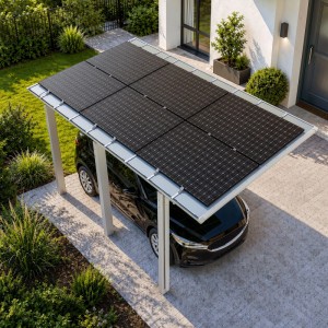 Ximax Solarcarport Linea Typ 110, 555,8 x 272,6 cm Edelstahl-Look 64 kg/m²