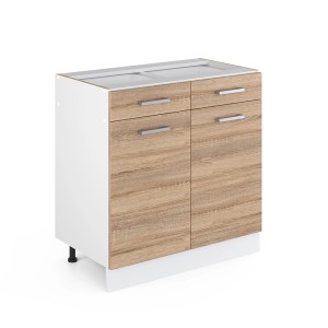 Vicco Küchenunterschrank R-Line Sonoma, 80 cm, mit Schubladen und Türen.