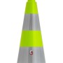 Grüner UvV Flex Leitkegel, 50cm, mit Reflexfolie RA2C für Baustellenabsicherung.