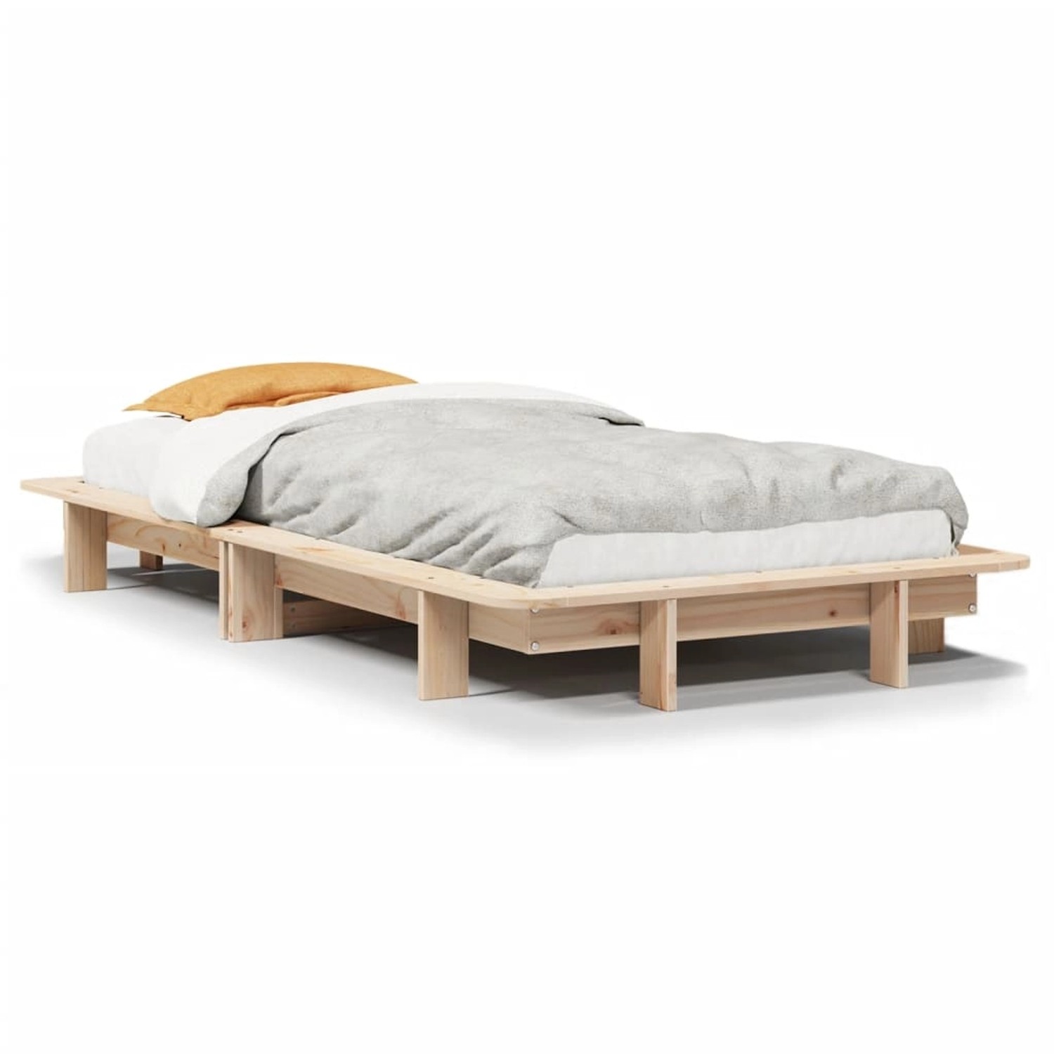 vidaXL Bett Massivholzbett ohne Matratze 75x190 cm Kiefernholz günstig online kaufen