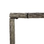 Detailansicht: Grau Poly Rattan Gartenbar-Set, Tischbein und Tischkante.
