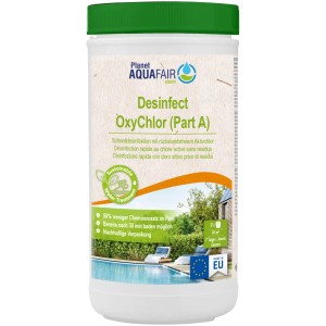 Planet Aquafair Desinfect & Protect Oxychlor (Part A) für Pool Desinfektion.
