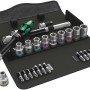 Wera Zyklop Speed-Knarrensatz 8100 SC 6 mit Knarre, Nüssen und Bits in Textilbox.