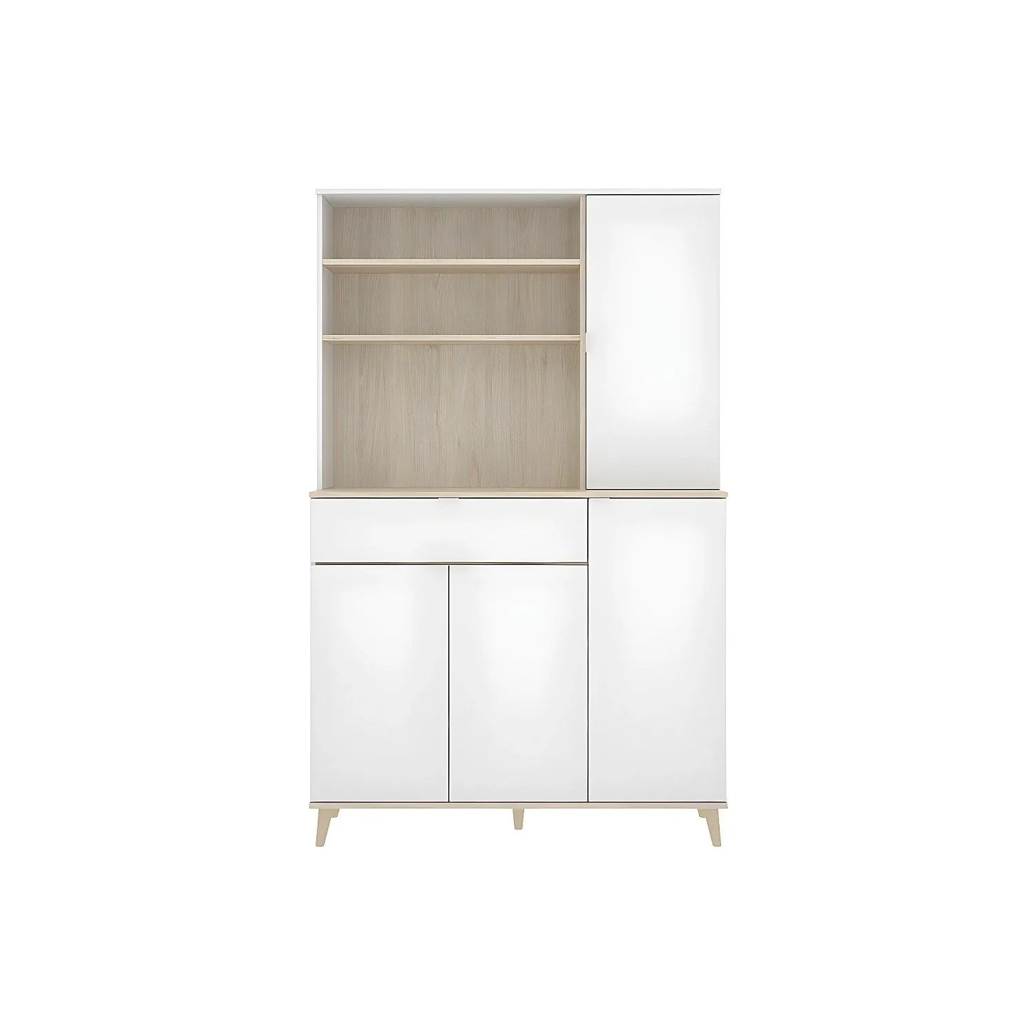 Vente-unique Buffetschrank Wajdi Naturfarben Hell  Weiß 119.3 cm