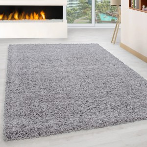 Ayyildiz Hochflorteppich Life 1500, hellgrauer Shaggy Teppich, 80x150 cm.