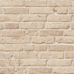 Beige Backstein Tapete in 3D Optik für Küche & Flur.