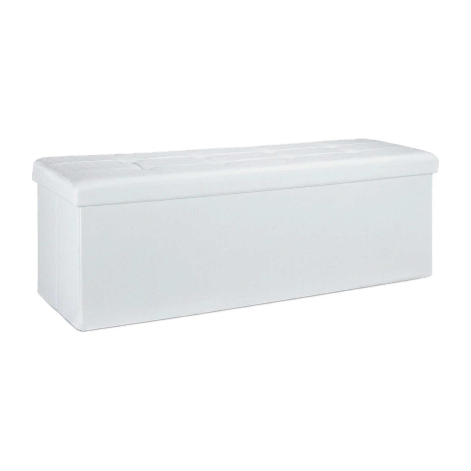Relaxdays Sitzbank Leinen Weiß Faltbar 114 cm x 38 cm x 38 cm 9 kg