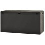 VidaXL Gartenbox, anthrazitfarbene Universalbox aus Polypropylen, 114x47x60 cm, abschließbar.