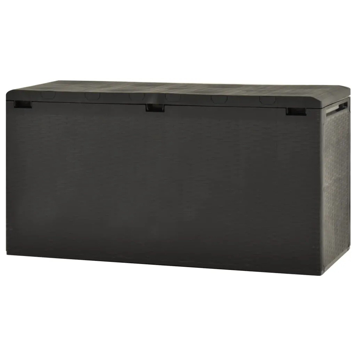 VidaXL Gartenbox, anthrazitfarbene Universalbox aus Polypropylen, 114x47x60 cm, abschließbar.