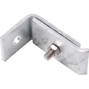 Verzinkter Stahl-Montagewinkel, 2-teilig, für Zaunbau und Sichtschutz.