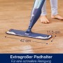 Bona Premium Spray Mop für Parkett mit Kartusche auf Holzboden, Maße Padhalter: 42 x 11,5 cm.