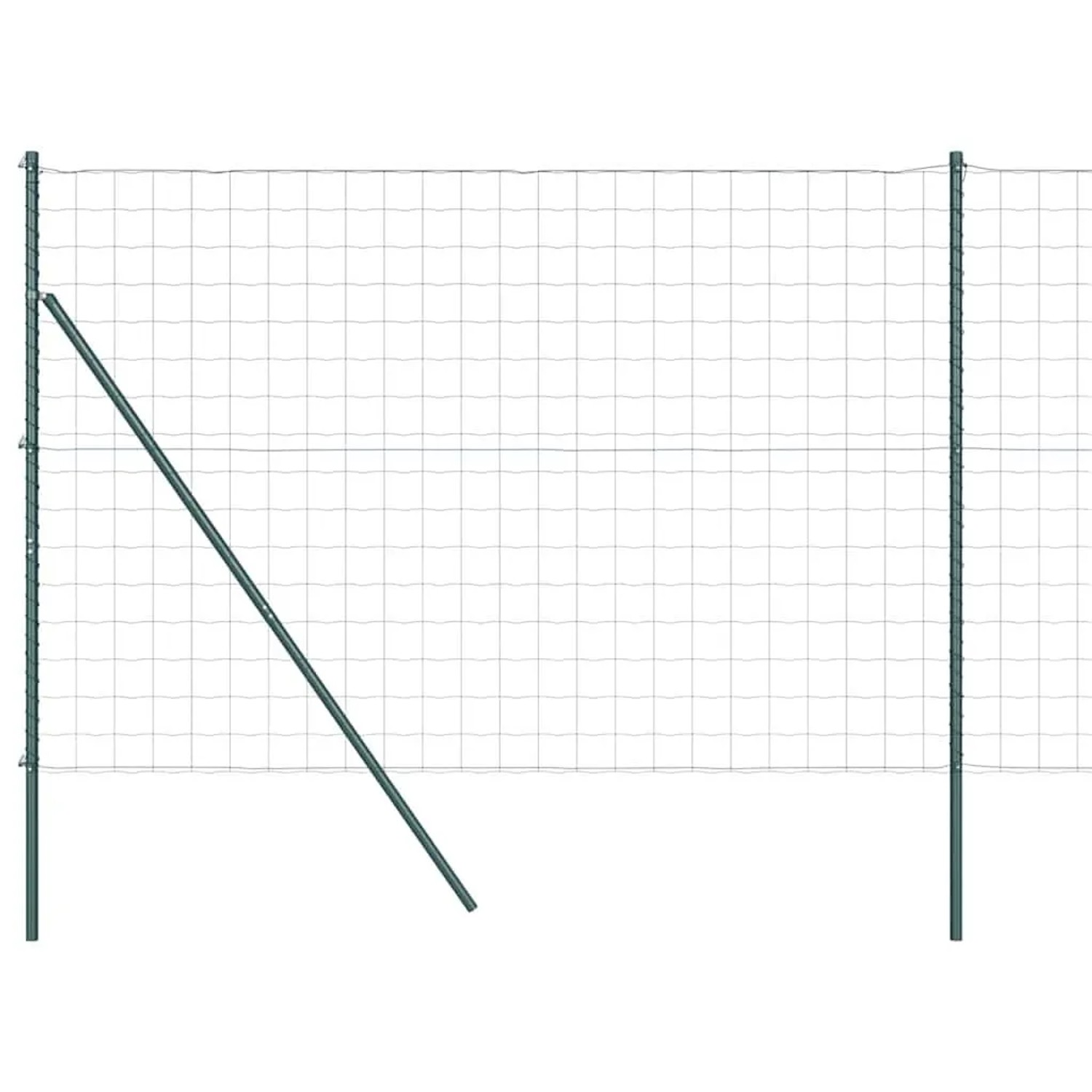 vidaXL Zaun mit Pfosten Grün 1,6 x 10 m Stahl und PVC 3350310 günstig online kaufen