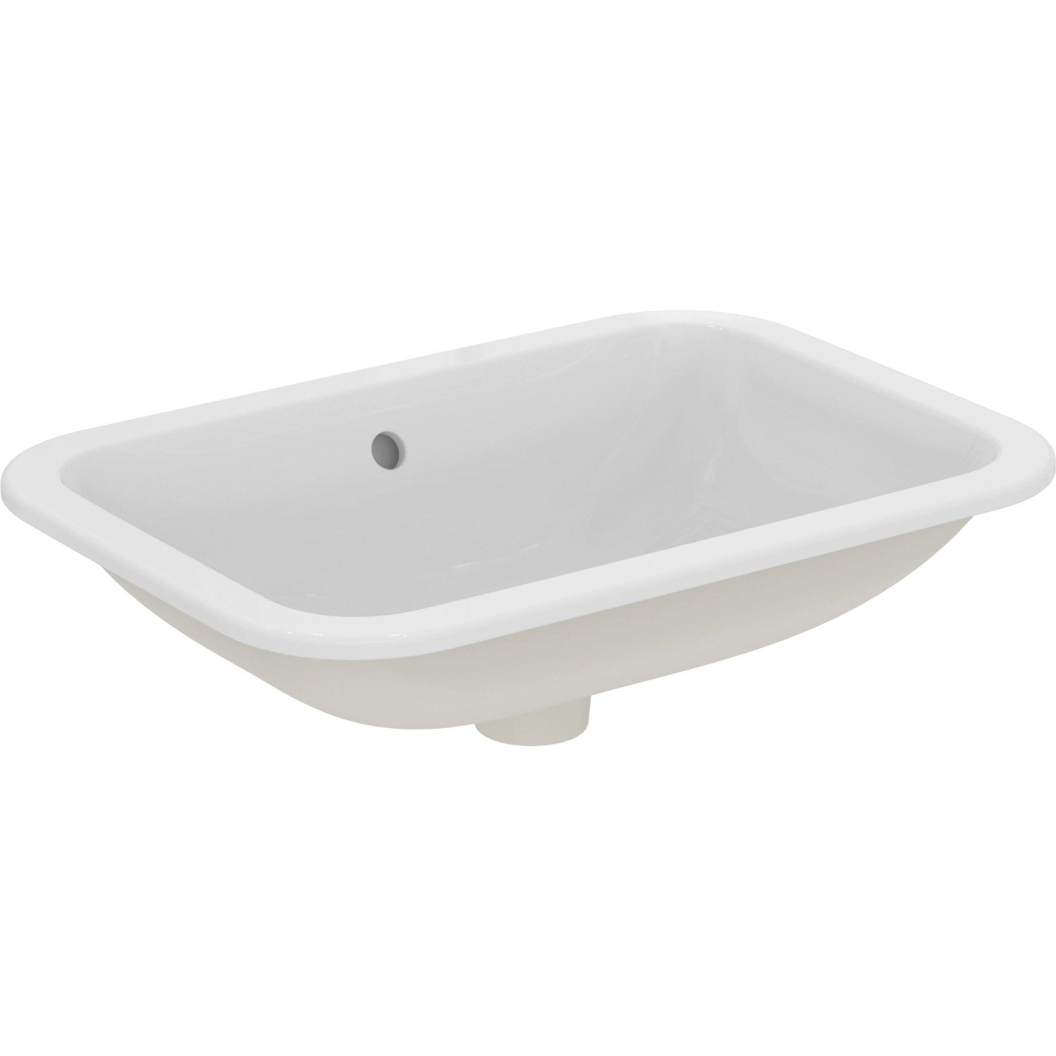 Ideal Standard Unterbauwaschtisch Connect 58x41 cm o. Hahnloch mit Überlauf Weiß