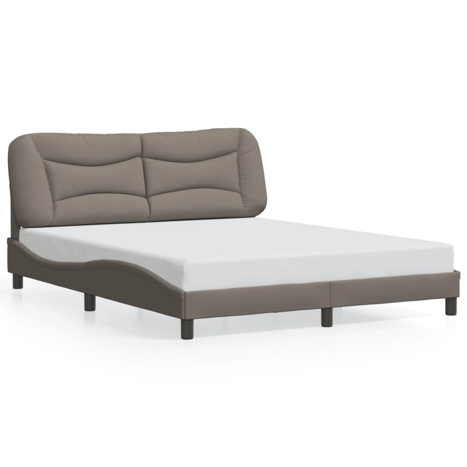 vidaXL Bettgestell ohne Matratze Hvar Taupe 160x200 cm Stoff 3207783 günstig online kaufen