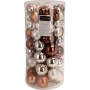 Weihnachtskugel-Set, 100-teilig, Polystyrol, Farben: Silber, Gold, Braun, verschiedene Designs.