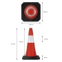 6er Set rot-weiße Verkehrskegel 51cm mit schwerem Fuß für Straßen, Baustellen und Parkplätze.