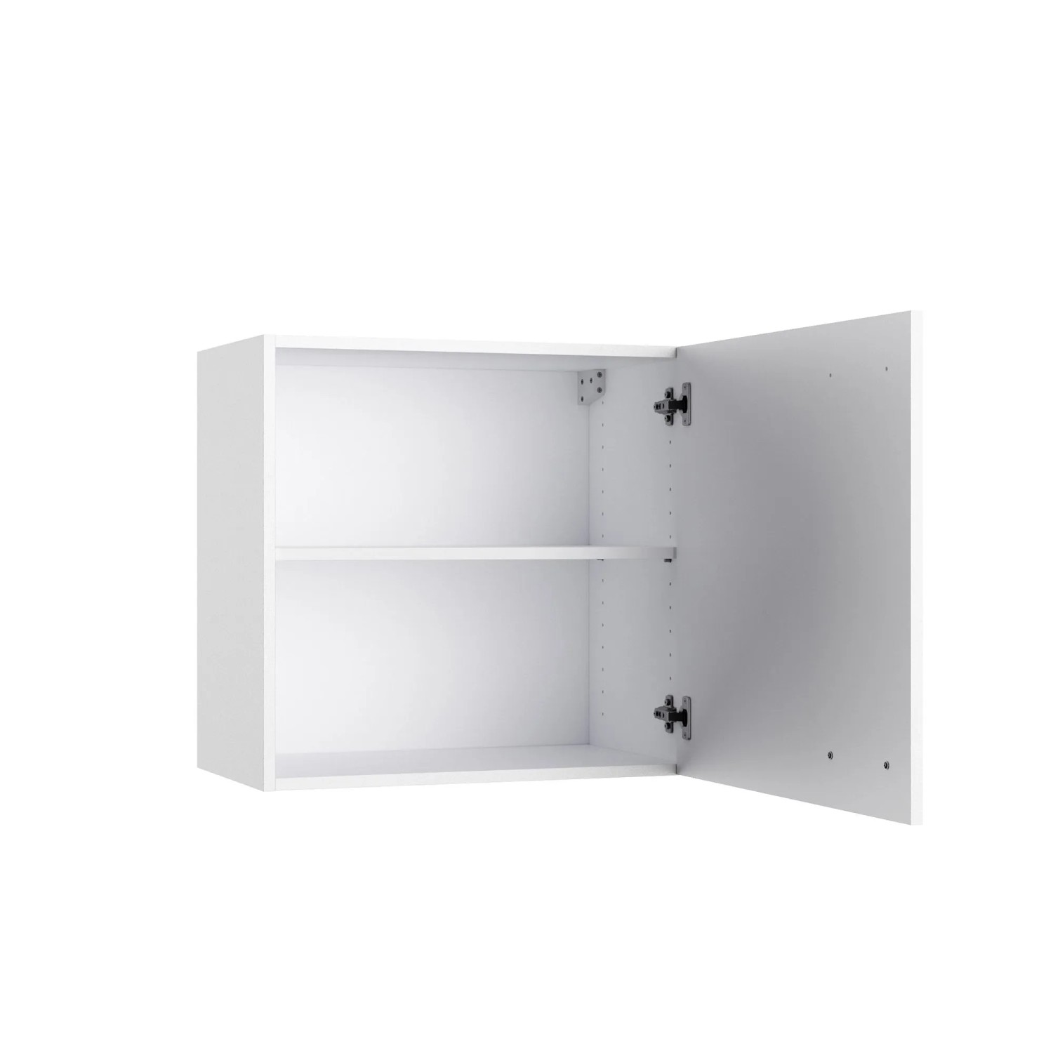 Offener, weißer OPTIFIT Hängeschrank Bonn214 (60cm) mit Einlegeboden für Hauswirtschaftsraum.