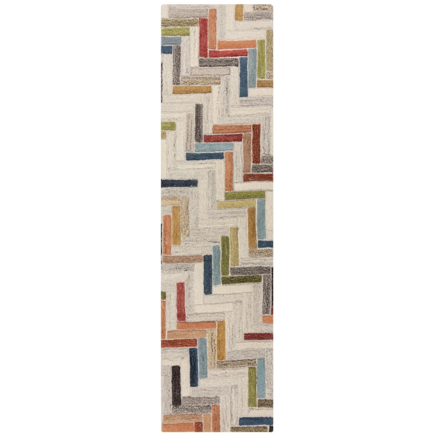 Flair Rugs Wollteppich Russo 60 cm x 230 cm Mehrfarbig