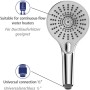 Wenko Handbrause Ultimate Shower, chrom/weiß, Ø 13cm, mit verschiedenen Strahlarten.