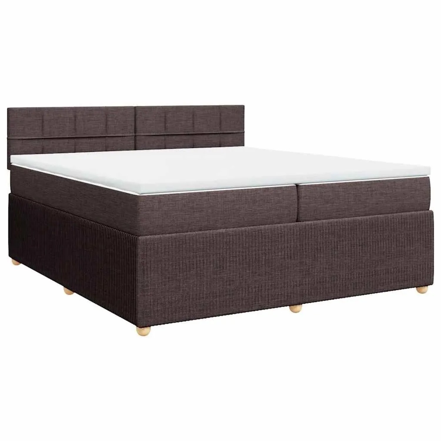 vidaXL Boxspringbett mit Matratze Dunkelbraun 200x200 cm Stoff 3287566 günstig online kaufen