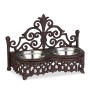 Relaxdays Futterbar Gusseisen Edelstahl Dunkelbraun Silber Rutschfest 23 cm x 31 cm x 15 cm 2,7 kg