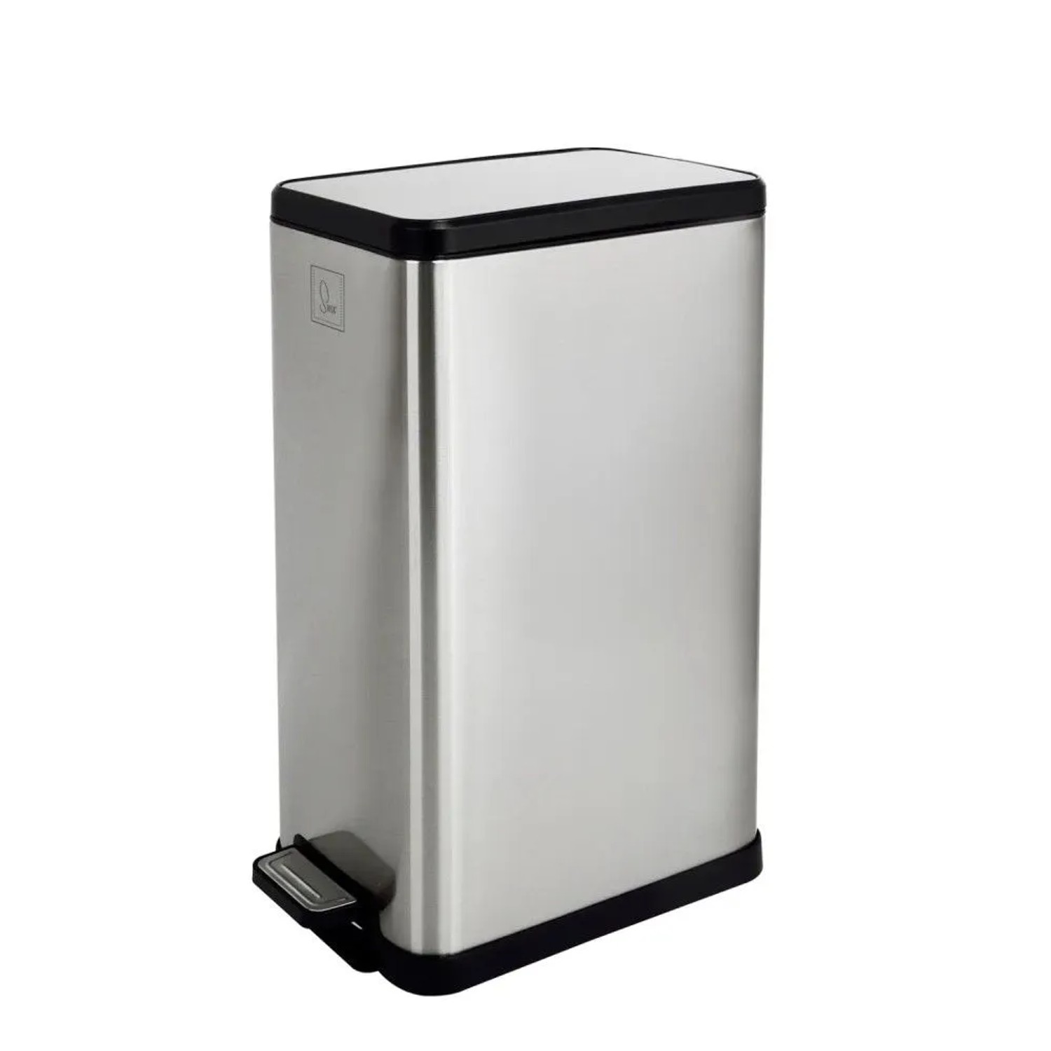 Svita STM18 Mülleimer Treteimer 18l Mit Inneneimer Softclose-Deckel Silber