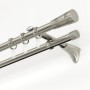 Gardinia Chicago Gardinenringe, 10er-Pack, Edelstahl-Optik, für 20 mm Stangen.