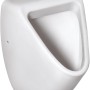 Weißes Ideal Standard Eurovit Urinal zur Wandmontage mit Zulauf von hinten.