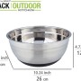 Wenko Schüssel Aru, 4 l, aus Edelstahl mit Anti-Rutsch-Boden für Grillutensilien.