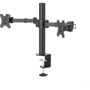 Hama Monitorhalterung für 2 Monitore (13-35 Zoll), beweglich, schwarz.