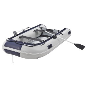 ArtSport Schlauchboot Paddelboot Grau mit Aluboden und Zwei Sitzbänken 3,20m