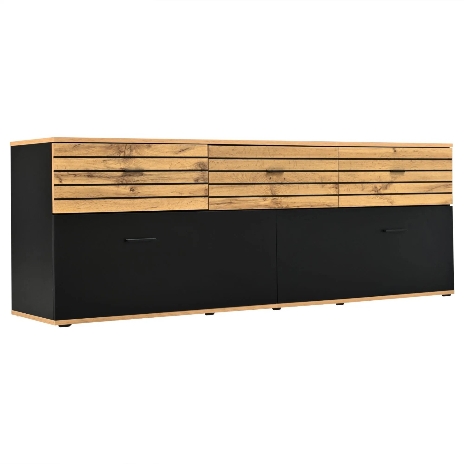 Merax TV-Schrank 168x38x59 cm 2 Türen 3 Schubladen Holz