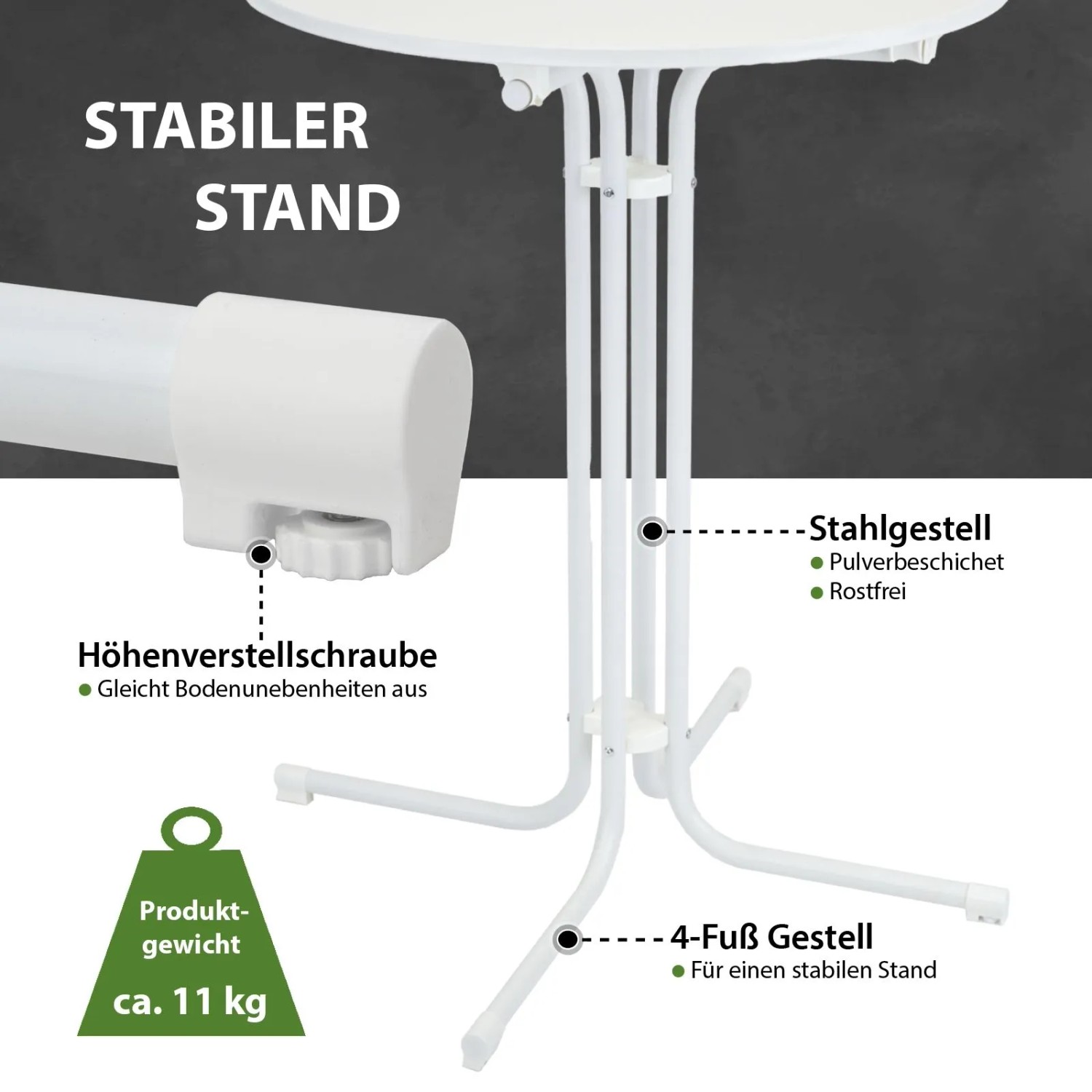 Trutzholm Stehtischhusse 5er Set – Anthrazit, Für Tisch-Ø 60-80 Cm, 115 Cm Höhe, Dehnbar, Waschbar & Bügelfrei