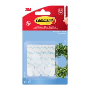 Command Terrassenhaken – 2 Haken, Medium, Schiefer-Farbe, Für Außenbereich, 1,4 Kg Tragkraft
