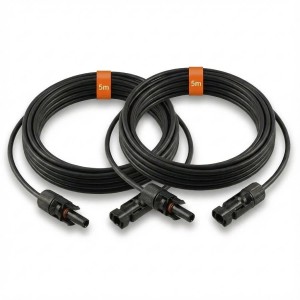 PVundSO Solarkabel-Verlängerung 2x 5m Schwarz MC4