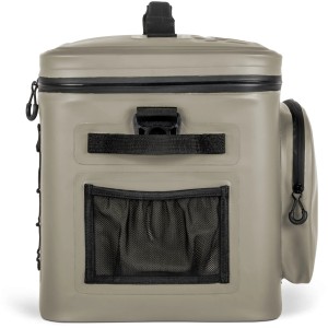 Petromax Kühltasche, sandfarben, 22 Liter. Kühlbox mit Tragegriffen und Außentaschen.